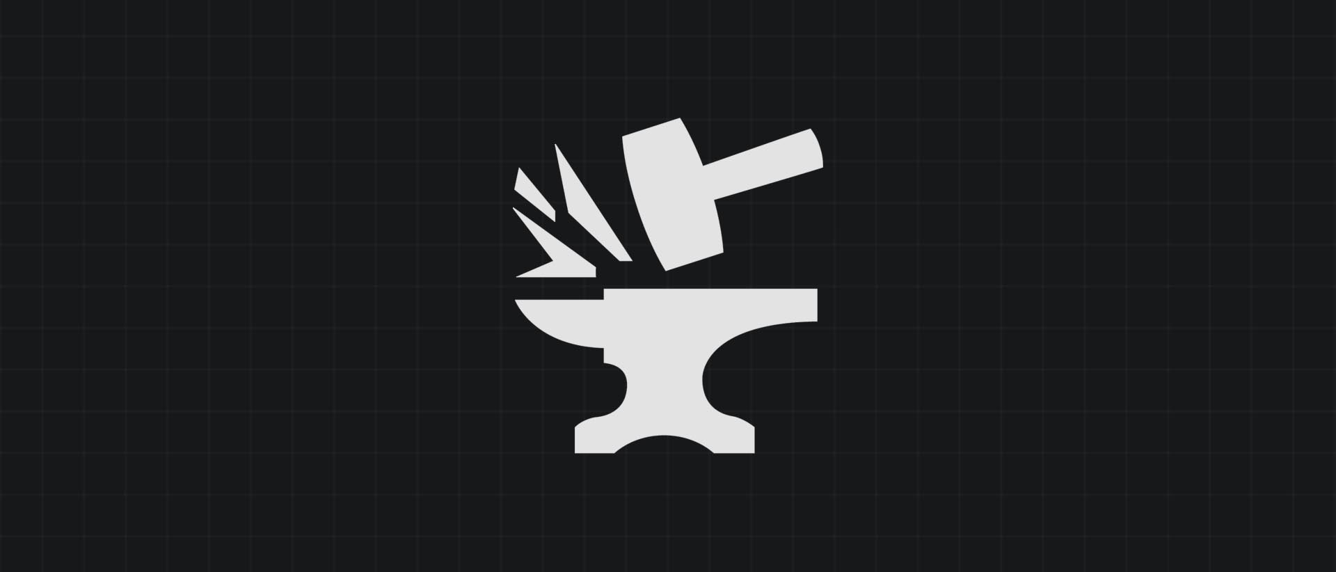 Forge icon on a grid